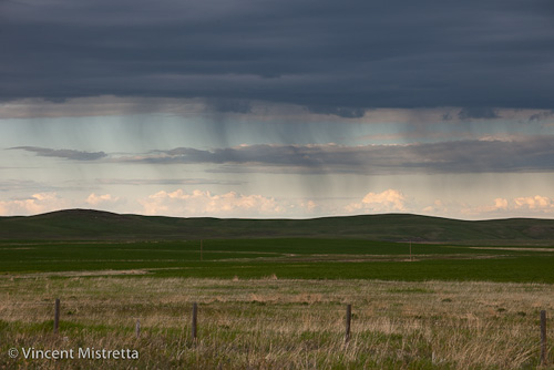 Sunset at Montana - Alberta Border with Approaching Storm